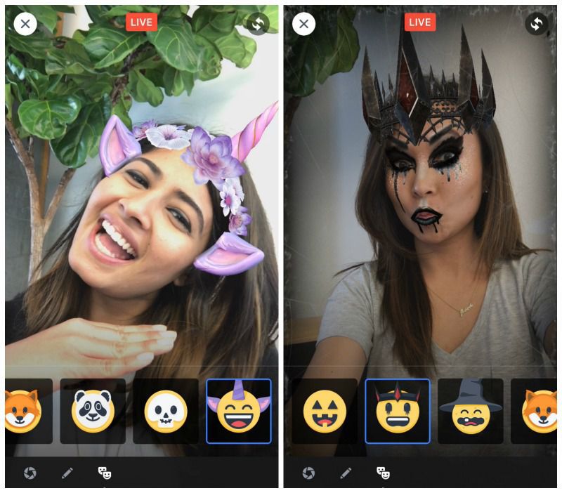 Facebook Lanza MÃ¡scaras en App Como Respuesta a Lentes Snapchat