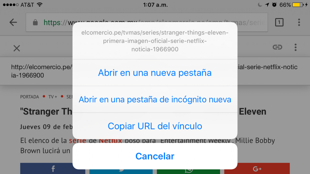 con la actualizaciÃ³n a amp de google de inicios de febrero de 2017, se puede ver la url original y utilizarla segÃºn sea necesario
