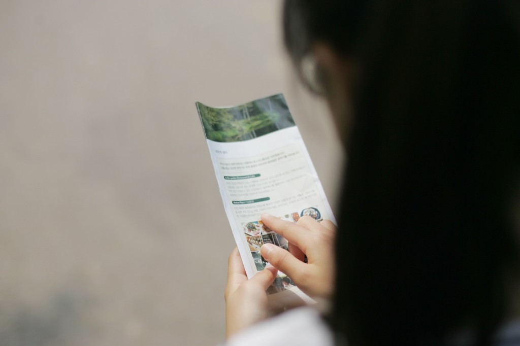 Persona Leyendo Folleto. Con Un Sitio Web, No RequerirÃ¡s Impresiones Nuevas, Gran Ventaja