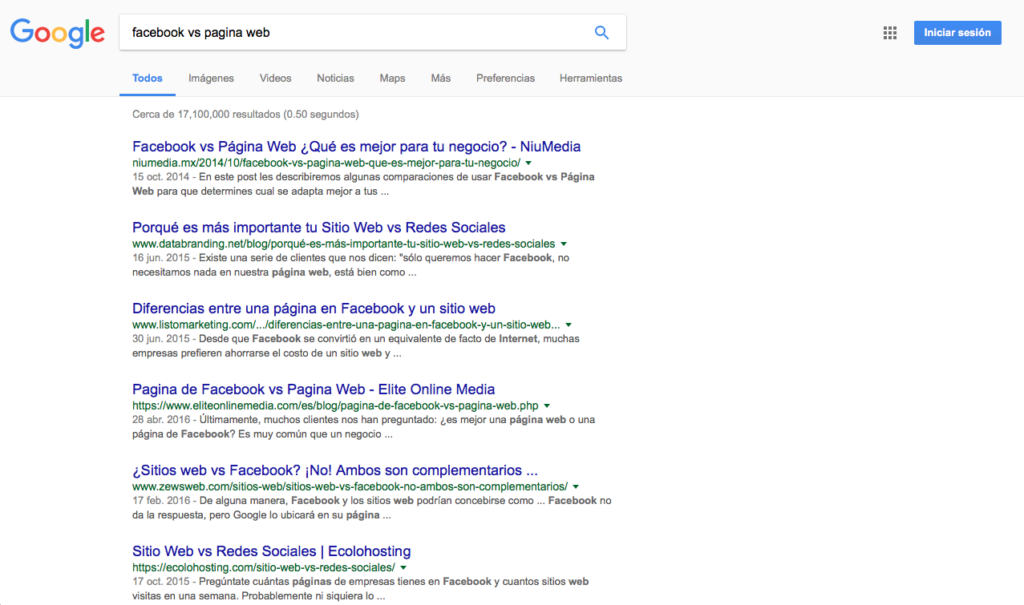 Aparecer en los Primeros Lugares de Google. BÃºsqueda con Resultados OrgÃ¡nicos.